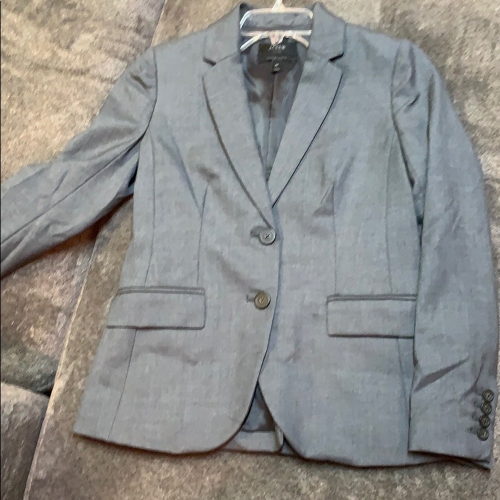 J.Crew Super 120 Wool Grey Blazer - 4 petite